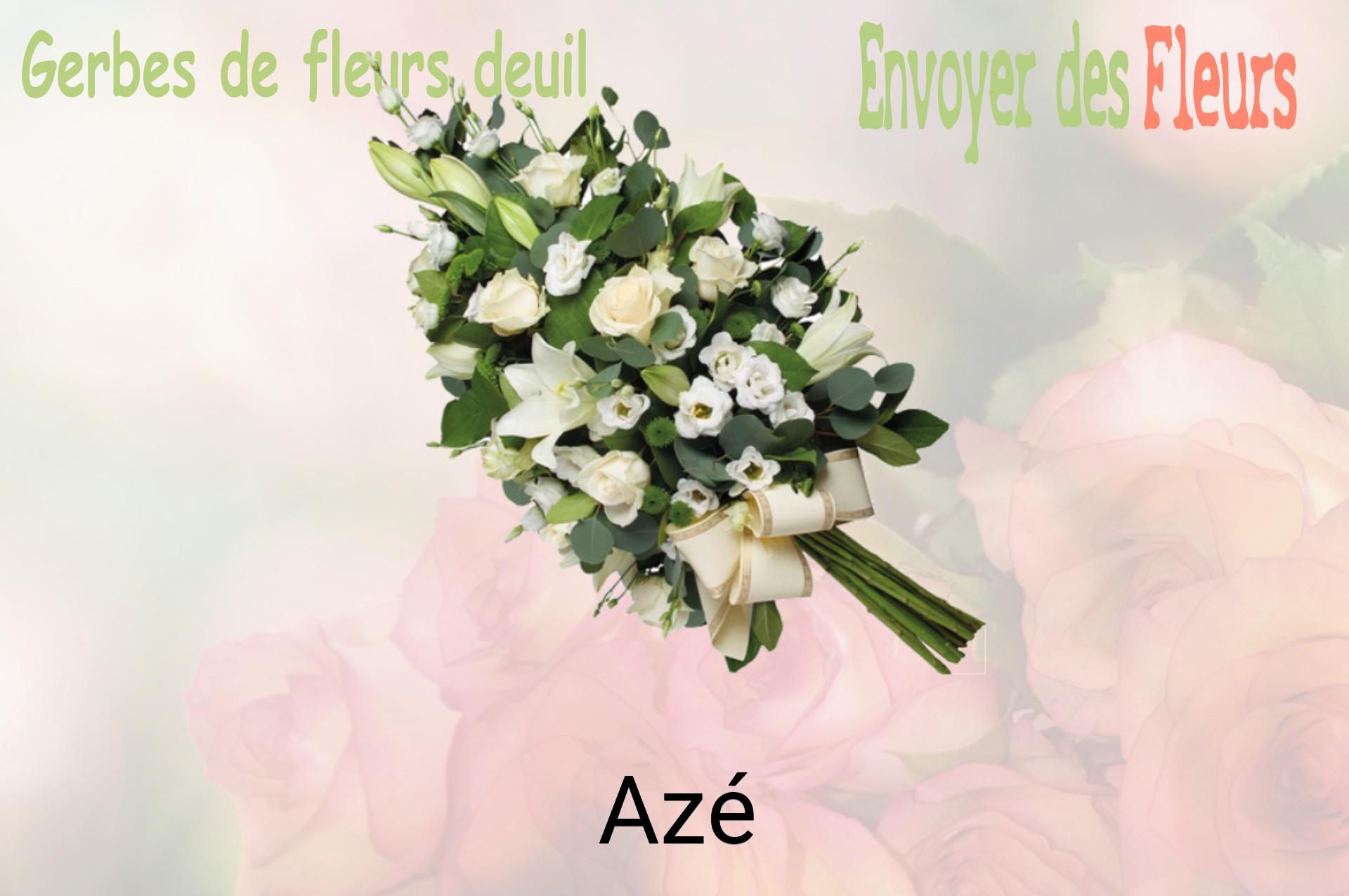 Gerbe de fleurs de deuil livrée à Azé